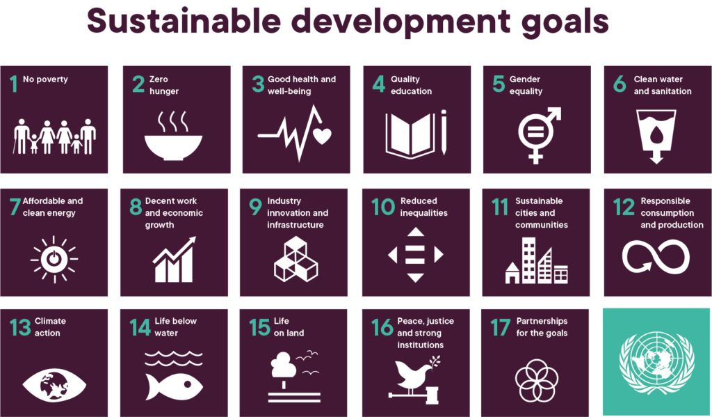 Sustainable development goals by NU