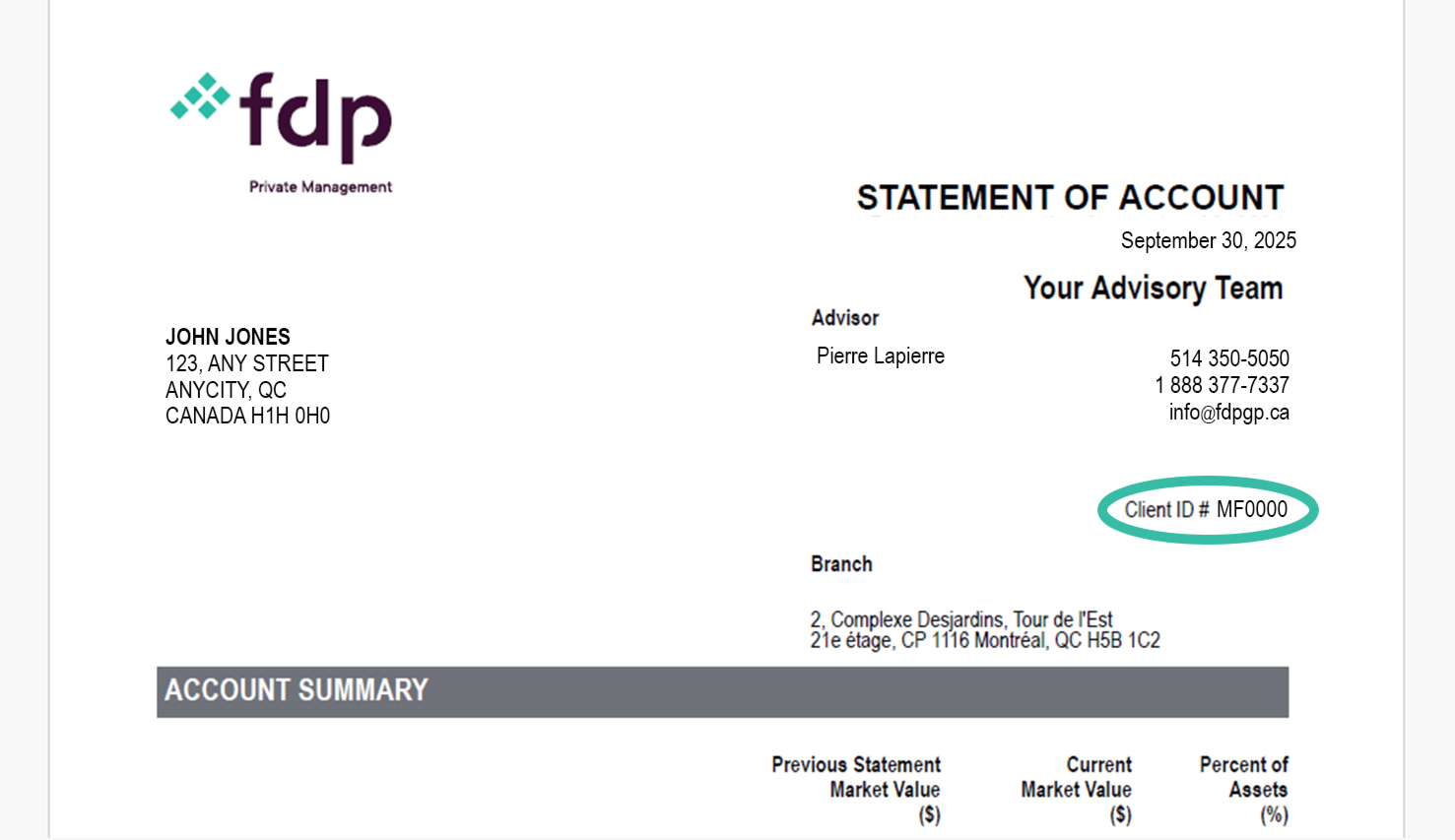 Screenshot of anonymous account page